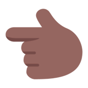 Emoji 👈🏾 Indice Verso Sinistra: Carnagione Abbastanza Scura su Microsoft Windows 11 November 2021 Update.