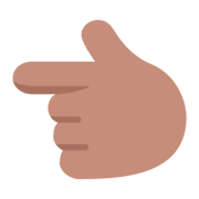 👈🏽 Emoji Dorso De Mano Con índice A La Izquierda: Tono De Piel Medio en Microsoft Windows 11 November 2021 Update.