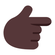 👉🏿 Emoji Dorso De Mano Con índice A La Derecha: Tono De Piel Oscuro en Microsoft Windows 11 November 2021 Update.