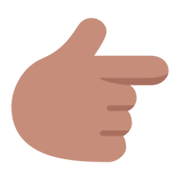 👉🏽 Emoji Dorso Da Mão Com Dedo Indicador Apontando Para A Direita: Pele Morena na Microsoft Windows 11 November 2021 Update.