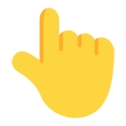 Emoji 👆 Indice Alzato su Microsoft Windows 11 November 2021 Update.