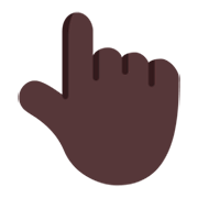 👆🏿 Emoji Dorso Da Mão Com Dedo Indicador Apontando Para Cima: Pele Escura na Microsoft Windows 11 November 2021 Update.