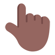 👆🏾 Emoji Dorso Da Mão Com Dedo Indicador Apontando Para Cima: Pele Morena Escura na Microsoft Windows 11 November 2021 Update.