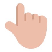 👆🏼 Emoji Dorso Da Mão Com Dedo Indicador Apontando Para Cima: Pele Morena Clara na Microsoft Windows 11 November 2021 Update.