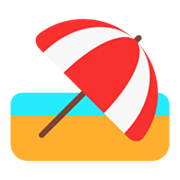 Emoji 🏖️ Spiaggia Con Ombrellone su Microsoft Windows 11 November 2021 Update.