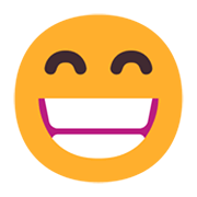 Emoji 😁 Faccina Raggiante Con Occhi Felici su Microsoft Windows 11 November 2021 Update.