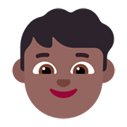 👦🏾 Emoji Niño: Tono De Piel Oscuro Medio en Microsoft Windows 11 November 2021 Update.
