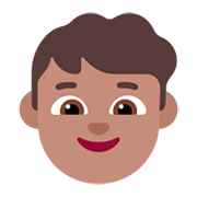 Emoji 👦🏽 Bambino: Carnagione Olivastra su Microsoft Windows 11 November 2021 Update.