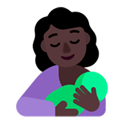 🤱🏿 Emoji Lactancia Materna: Tono De Piel Oscuro en Microsoft Windows 11 November 2021 Update.