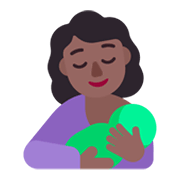 🤱🏾 Emoji Amamentando: Pele Morena Escura na Microsoft Windows 11 November 2021 Update.