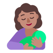🤱🏽 Emoji Lactancia Materna: Tono De Piel Medio en Microsoft Windows 11 November 2021 Update.