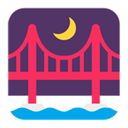 Emoji 🌉 Ponte Di Notte su Microsoft Windows 11 November 2021 Update.