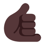 Emoji 🤙🏿 Mano Con Gesto Di Chiamata: Carnagione Scura su Microsoft Windows 11 November 2021 Update.