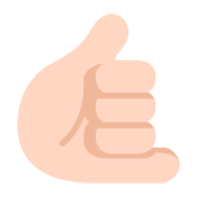 Emoji 🤙🏻 Mano Con Gesto Di Chiamata: Carnagione Chiara su Microsoft Windows 11 November 2021 Update.