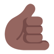 Emoji 🤙🏾 Mano Con Gesto Di Chiamata: Carnagione Abbastanza Scura su Microsoft Windows 11 November 2021 Update.