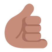 Emoji 🤙🏽 Mano Con Gesto Di Chiamata: Carnagione Olivastra su Microsoft Windows 11 November 2021 Update.