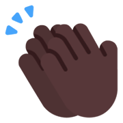 👏🏿 Emoji Mãos Aplaudindo: Pele Escura na Microsoft Windows 11 November 2021 Update.