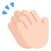 Emoji 👏🏻 Mani Che Applaudono: Carnagione Chiara su Microsoft Windows 11 November 2021 Update.