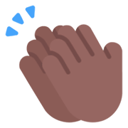 👏🏾 Emoji Mãos Aplaudindo: Pele Morena Escura na Microsoft Windows 11 November 2021 Update.