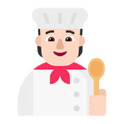 Émoji 🧑🏻‍🍳 Cuisinier (tous Genres) : Peau Claire sur Microsoft Windows 11 November 2021 Update.