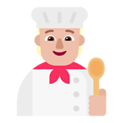 Emoji 🧑🏼‍🍳 Persona Che Cucina: Carnagione Abbastanza Chiara su Microsoft Windows 11 November 2021 Update.