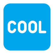🆒 Emoji Wort „Cool“ in blauem Quadrat Microsoft Windows 11 November 2021 Update.