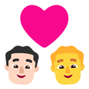 👨🏻‍❤️‍👨 Emoji Pareja Enamorada - Hombre: Tono De Piel Claro, Hombre en Microsoft Windows 11 November 2021 Update.