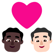 Emoji 👨🏿‍❤️‍👨🏻 Coppia Con Cuore - Uomo: Carnagione Scura, Uomo: Carnagione Chiara su Microsoft Windows 11 November 2021 Update.