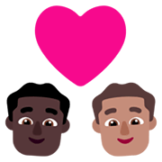 👨🏿‍❤️‍👨🏽 Emoji Pareja Enamorada - Hombre: Tono De Piel Oscuro, Hombre: Tono De Piel Medio en Microsoft Windows 11 November 2021 Update.