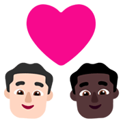 Emoji 👨🏻‍❤️‍👨🏿 Coppia Con Cuore - Uomo: Carnagione Chiara, Uomo: Carnagione Scura su Microsoft Windows 11 November 2021 Update.