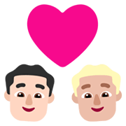 👨🏻‍❤️‍👨🏼 Emoji Pareja Enamorada - Hombre: Tono De Piel Claro, Hombre: Tono De Piel Claro Medio en Microsoft Windows 11 November 2021 Update.