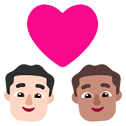 👨🏻‍❤️‍👨🏽 Emoji Casal Apaixonado - Homem: Pele Clara, Homem: Pele Morena na Microsoft Windows 11 November 2021 Update.