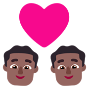 Emoji 👨🏾‍❤️‍👨🏾 Coppia Con Cuore - Uomo: Carnagione Abbastanza Scura, Uomo: Carnagione Abbastanza Scura su Microsoft Windows 11 November 2021 Update.