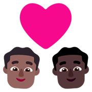 👨🏾‍❤️‍👨🏿 Emoji Casal Apaixonado - Homem: Pele Morena Escura, Homem: Pele Escura na Microsoft Windows 11 November 2021 Update.