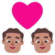 👨🏽‍❤️‍👨🏽 Emoji Pareja Enamorada - Hombre: Tono De Piel Medio, Hombre: Tono De Piel Medio en Microsoft Windows 11 November 2021 Update.