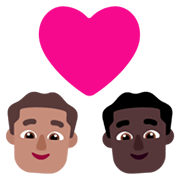👨🏽‍❤️‍👨🏿 Emoji Pareja Enamorada - Hombre: Tono De Piel Medio, Hombre: Tono De Piel Oscuro en Microsoft Windows 11 November 2021 Update.
