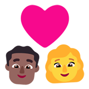 👨🏾‍❤️‍👩 Emoji Casal Apaixonado - Homem: Pele Morena Escura, Mulher na Microsoft Windows 11 November 2021 Update.