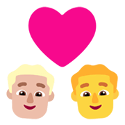 Emoji 👨🏼‍❤️‍👨 Coppia Con Cuore - Uomo: Carnagione Abbastanza Chiara, Hombre su Microsoft Windows 11 November 2021 Update.