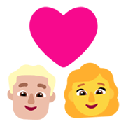 Emoji 👨🏼‍❤️‍👩 Coppia Con Cuore - Uomo: Carnagione Abbastanza Chiara, Donna su Microsoft Windows 11 November 2021 Update.