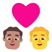 Émoji 👨🏽‍❤️‍👨 Couple Avec Cœur - Homme: Peau Légèrement Mate, Hombre sur Microsoft Windows 11 November 2021 Update.