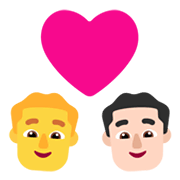 👨‍❤️‍👨🏻 Emoji Casal Apaixonado - Homem, Homem: Pele Clara na Microsoft Windows 11 November 2021 Update.