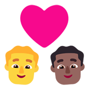 👨‍❤️‍👨🏾 Emoji Casal Apaixonado - Homem, Homem: Pele Morena Escura na Microsoft Windows 11 November 2021 Update.