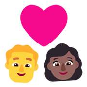 👨‍❤️‍👩🏾 Emoji Pareja Enamorada - Hombre, Mujer: Tono De Piel Oscuro Medio en Microsoft Windows 11 November 2021 Update.