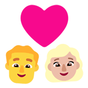 Émoji 👨‍❤️‍👩🏼 Couple Avec Cœur - Homme, Femme: Peau Moyennement Claire sur Microsoft Windows 11 November 2021 Update.