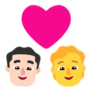 Emoji 👨🏻‍❤️‍🧑 Coppia Con Cuore: uomo, persona, Carnagione Chiara, Nessun tono della pelle su Microsoft Windows 11 November 2021 Update.