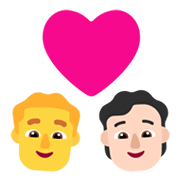 👨‍❤️‍🧑🏻 Emoji Casal Apaixonado: Homem, Pessoa, Sem tom de pele, Pele Clara na Microsoft Windows 11 November 2021 Update.