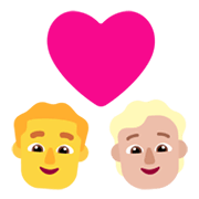 👨‍❤️‍🧑🏼 Emoji Pareja Enamorada: Hombre, Persona, Sin tono de piel, Tono De Piel Claro Medio en Microsoft Windows 11 November 2021 Update.