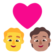 👨‍❤️‍🧑🏽 Emoji Pareja Enamorada: Hombre, Persona, Sin tono de piel, Tono De Piel Medio en Microsoft Windows 11 November 2021 Update.