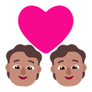 Émoji 💑🏽 Couple Avec Cœur, Peau Légèrement Mate sur Microsoft Windows 11 November 2021 Update.