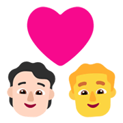 🧑🏻‍❤️‍👨 Emoji Liebespaar: Person, Mannn, helle Hautfarbe, Kein Hautton Microsoft Windows 11 November 2021 Update.